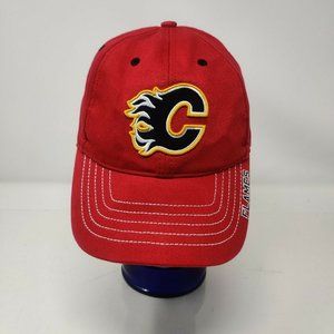 Red Calgary Flames  NHL 47  Red Hat Cap Baseball Strapback